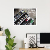 Poster "Gone Fishing" Boîte ouverte de remorquage sur qua (Bureau à domicile)