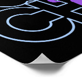 Poster Gone Squatchin - violet et bleu (Coin)