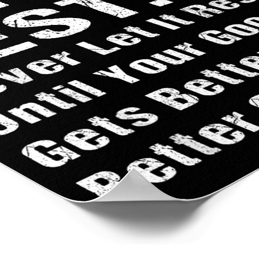 Poster Good Better Never Let It Rest Motivational Quote G (Coin)