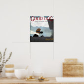 Poster Good Dog Stunt Pilote - chien noir volant (Cuisine)