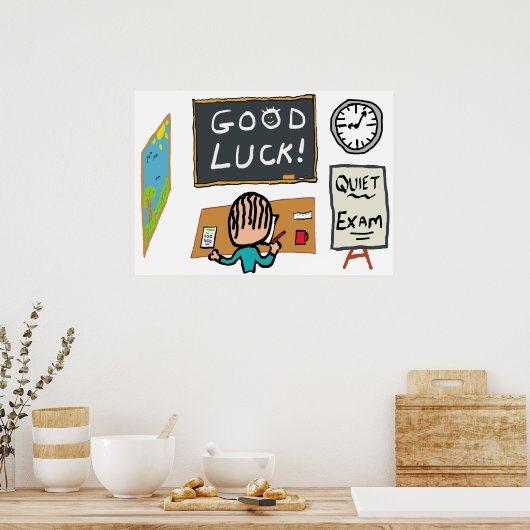 Poster Good Luck Exams (Cuisine)