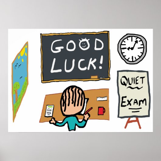 Poster Good Luck Exams (Devant)