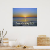Poster Good Morning God Sunrise Inspirational Christian (Cuisine)