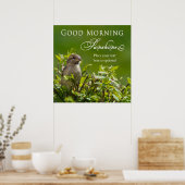 Poster - Good Morning Sunshine - Bird in Bush (Cuisine)