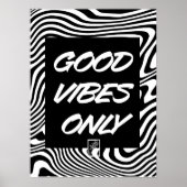 Poster Good Vibes Only. Wall Art. (Devant)