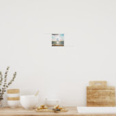 Poster "Good Vibes seulement" Citer mer positive bleu ble (Cuisine)