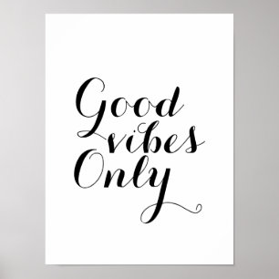 Poster Good Vibes Seulement Personnalisable Taille Et Cou