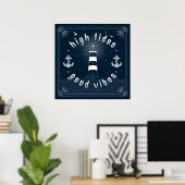 Poster Good Vibes Sq High Tides (24x24) (Bureau à domicile)