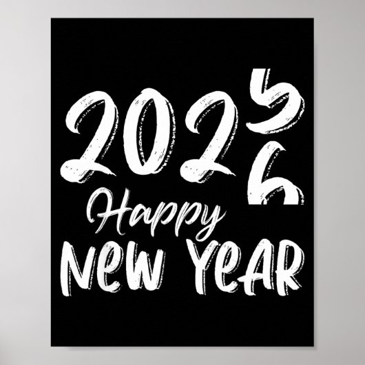 Poster Goodbye 2025 Hello 2026 Happy New Year New Years E (Devant)
