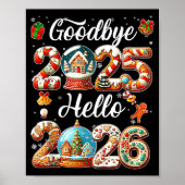 Poster Goodbye 2025 Hello 2026 Happy New Year's Eve Chris (Devant)