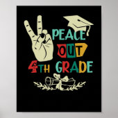 Poster Goodbye Peace Out 4th Grade Graduate Eighth Grader (Devant)