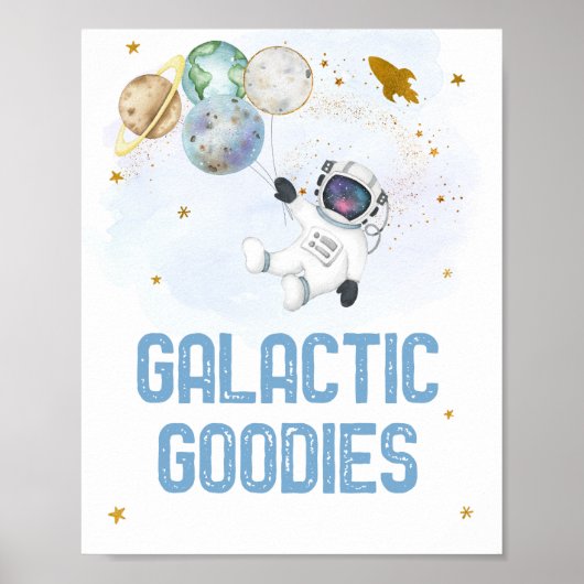 Poster Goodies galactiques Astronaut Espace extra-atmosph (Devant)
