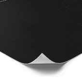 Poster Goofy Black and White Frog with Umbrella in Rain (Coin)