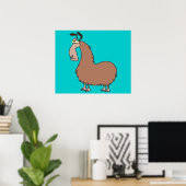 Poster goofy llama cartoon (Bureau à domicile)