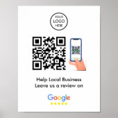 Poster Google Avis | Profil d'entreprise Code QR (Devant)