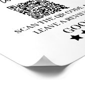 Poster Google Avis | Signal de code QR du lien d'examen p (Coin)