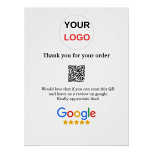 Poster Google examen logo de l'entreprise Analyser QR exa