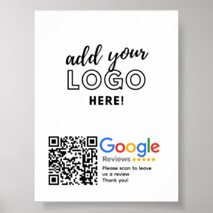 Poster GOOGLE REVIEWS QR code personnalisé