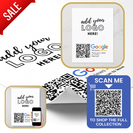 Poster GOOGLE REVIEWS QR code personnalisé