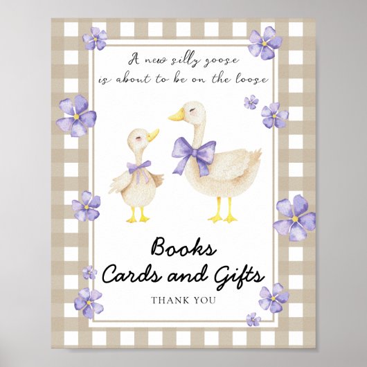 Poster Goose - books cards and gifts (Devant)