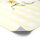 Poster Goose Gender neutral Gingham Baby Shower Welcome (Coin)