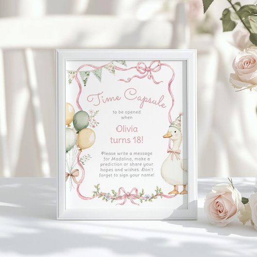 Poster Goose Time Capsule 1er Anniversaire arc rose