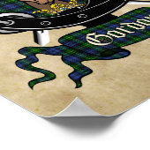 Poster Gordon Clan Badge & Tartan 8.5x11 (Coin)