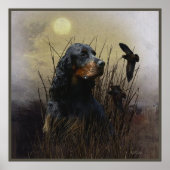 Poster Gordon Setter, compagnon de chasse (Devant)
