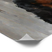 Poster Gordon Setter Tête de peinture toile Imprimer (Coin)