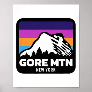 Poster Gore Mountain New York Ski Snowboard Famille