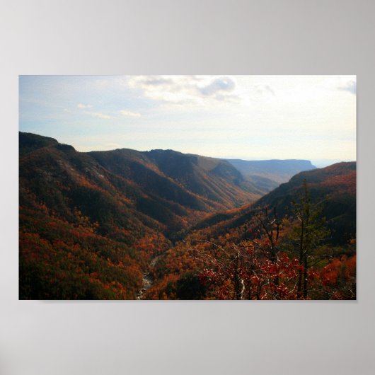 Poster Gorge de Linville en automne, Caroline du Nord (Devant)