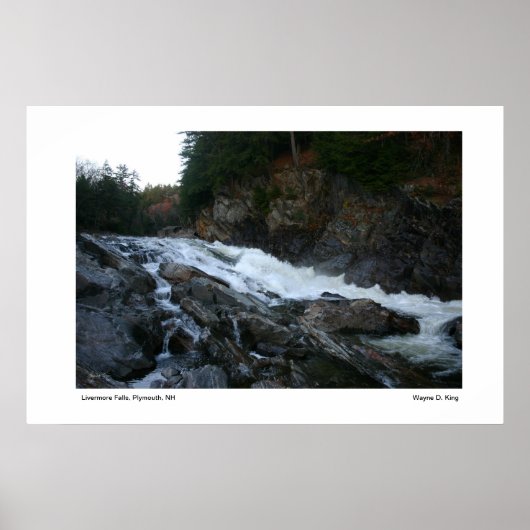 Poster Gorge Livermore Falls, Plymouth, NH (Devant)