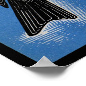 Poster gorge noire avec bleu (Coin)