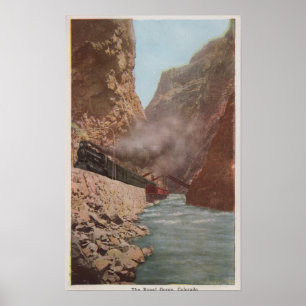 Poster Gorge royale, Co - vue de train à côté de rivière