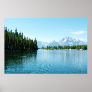 Poster gorgeous landscape photography - lake, mountain,