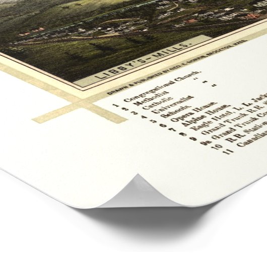 Poster Gorham, NH Panoramic Map - 1888 (Coin)