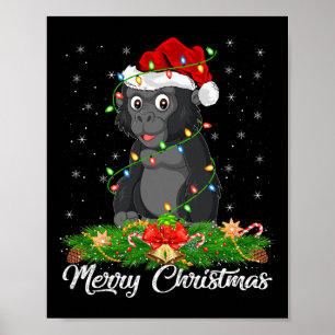 Poster Gorilla Amoureux des animaux Correspondant Santa C