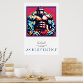 Poster Gorilla Bodybuilder motivation (Cuisine)