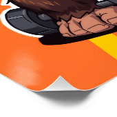 Poster Gorilla Bodybuilder Weight Lifter Pop Art Cartoon (Coin)