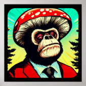 Poster Gorilla champignon (Devant)