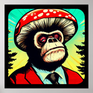 Poster Gorilla champignon