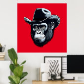 Poster Gorilla Cowboy (Bureau à domicile)