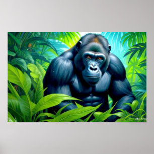 POSTER GORILLA DANS LA FORÊT DES PLUIES 7