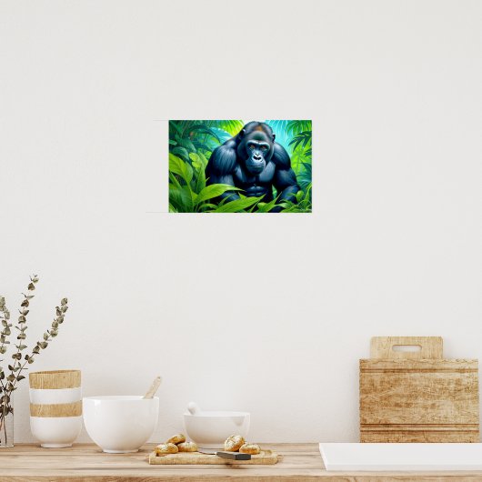 POSTER GORILLA DANS LA FORÊT DES PLUIES 7 (Cuisine)
