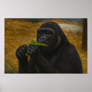 Poster Gorilla Grace - Portrait réaliste de la faune