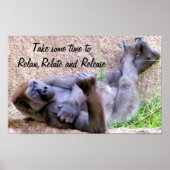 Poster Gorilla, relax, raconter, relâcher_ (Devant)