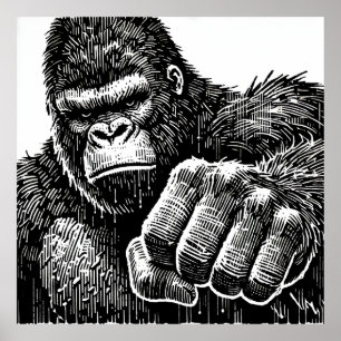 Poster Gorilla Silverback