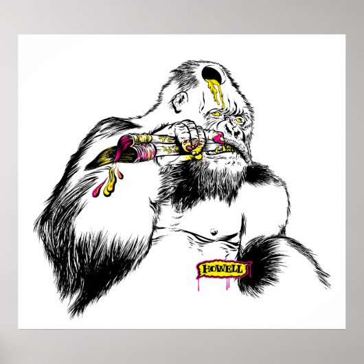 Poster Gorilla x Artiste (Devant)