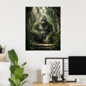 Poster Gorille de Pierre Art Monolithique Jungle (Bureau à domicile)