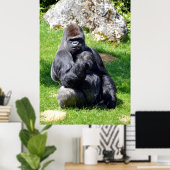 Poster gorille des basses terres de l'Ouest (Bureau à domicile)